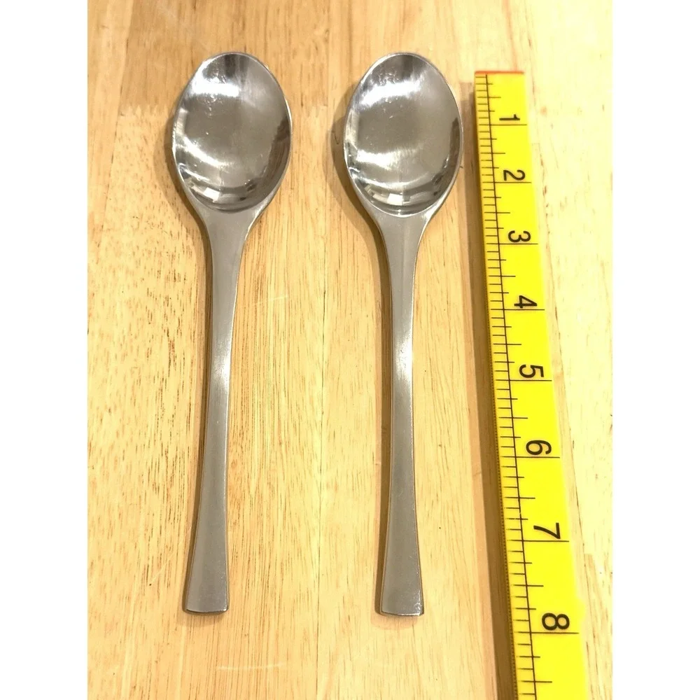 Dansk ODIN Germany Place Oval Soup Spoon (Set of 2) Satin Stainless 7 7/8